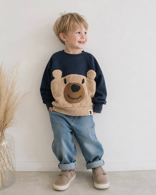 Teddy-Sweater Milo - Dunkelblau