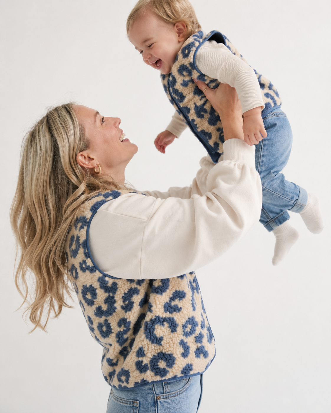 Teddyweste Leo Blau | Mini-Me