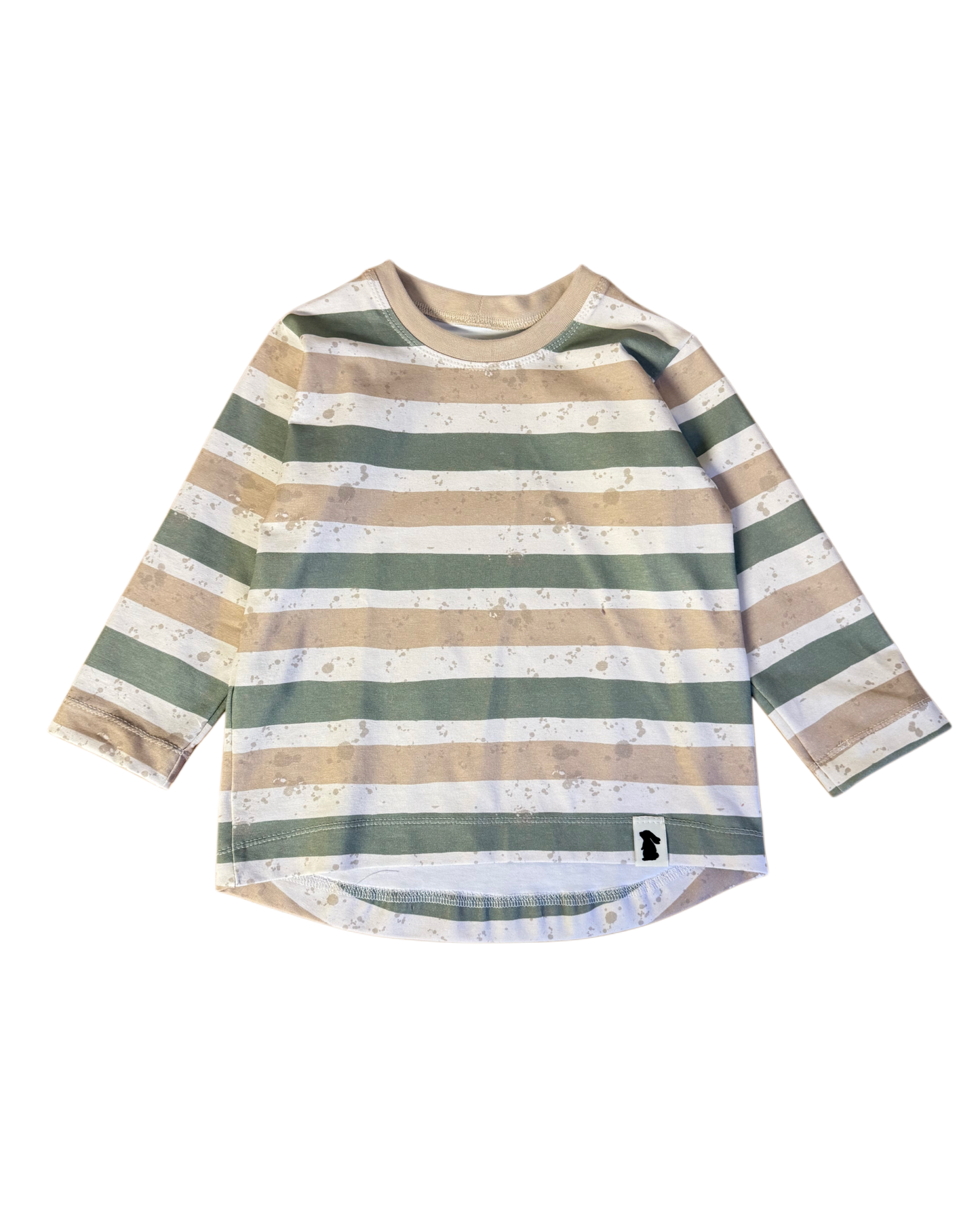 Longshirt Blockstreifen Altmint