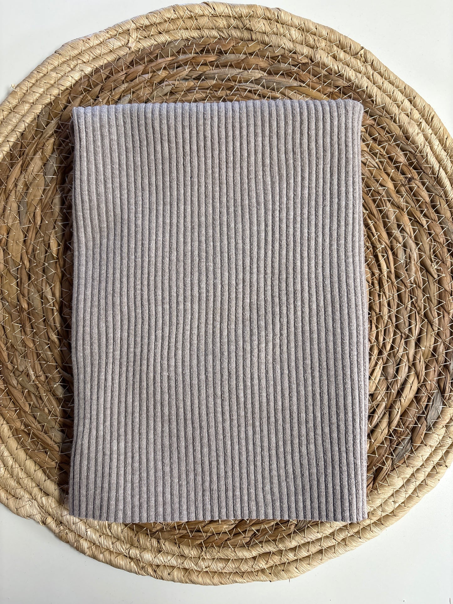 Rest Ribbündchen Beige meliert