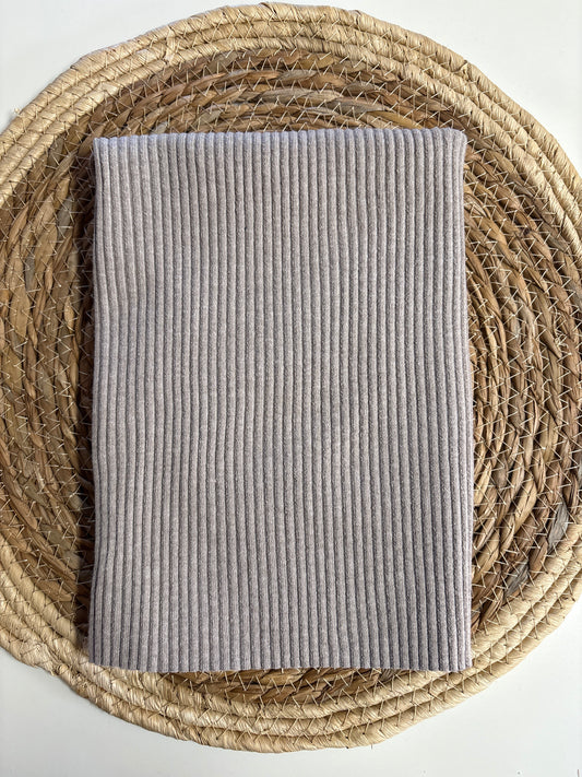 Rest Ribbündchen Beige meliert