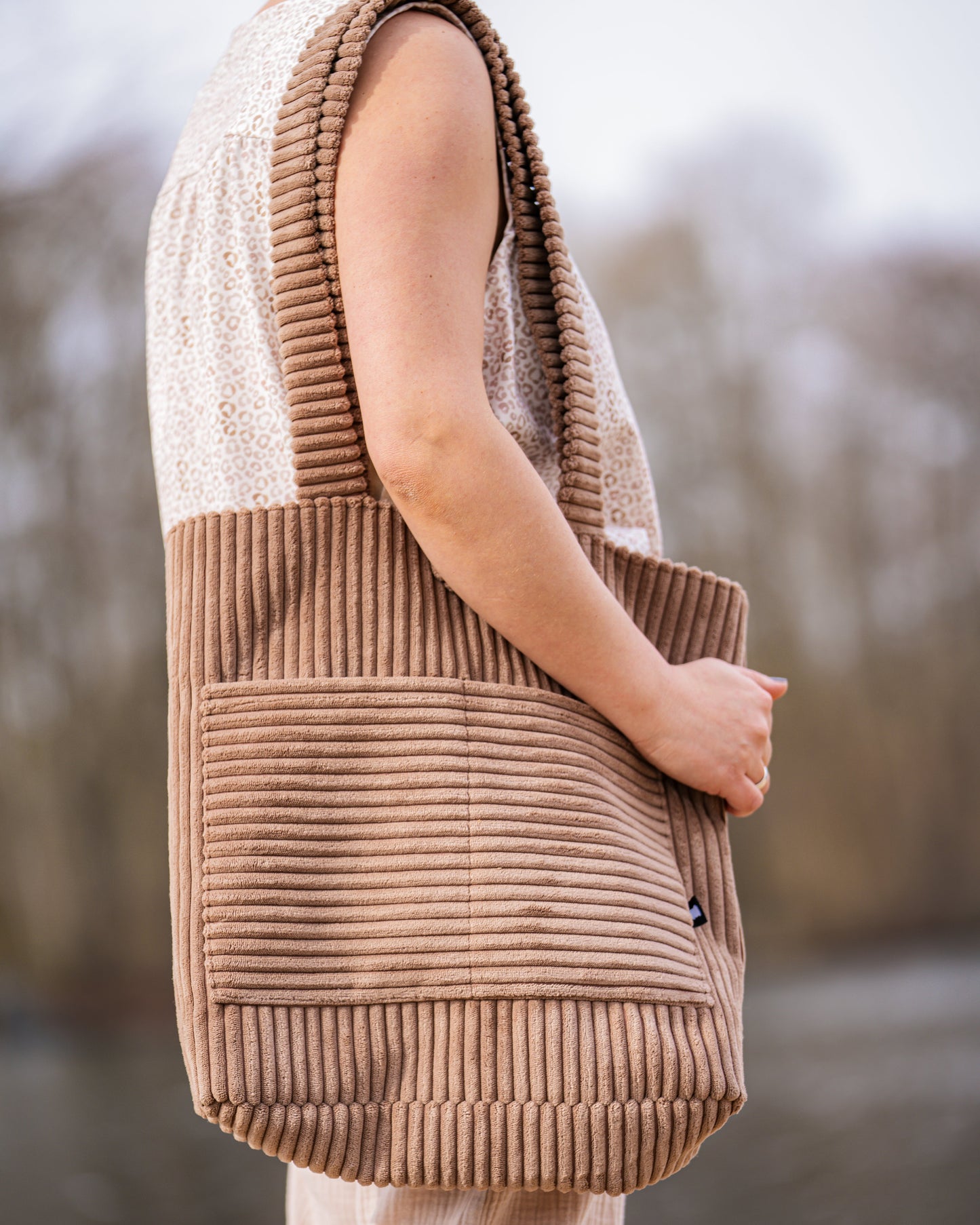 Shopper-Bag Cord Beige