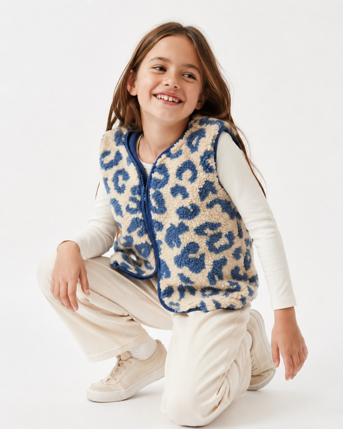 Teddyweste Leo Blau | Mini-Me