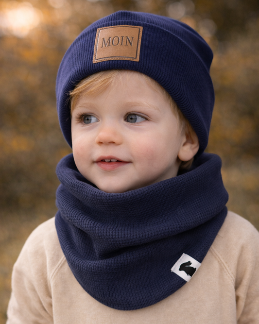 Loop - Waffelstrick Dunkelblau