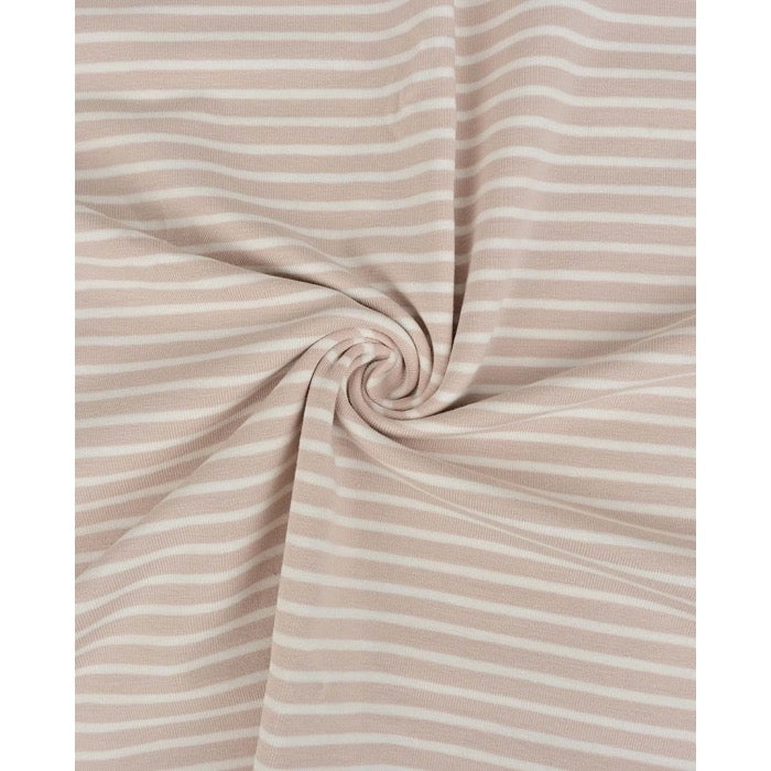 Jersey Streifen Beige