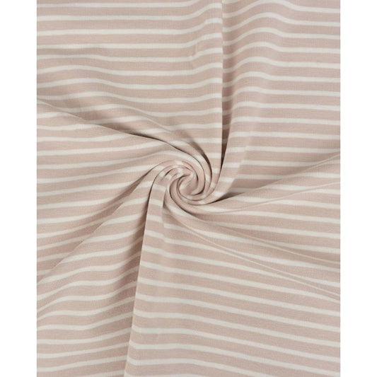 Jersey Streifen Beige