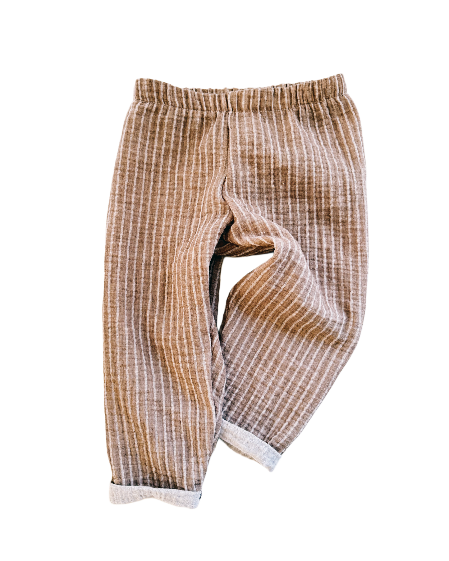 Musselinhose "Stripes Beige"