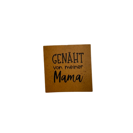 Kunstlederlabel "Genäht von meiner Mama"