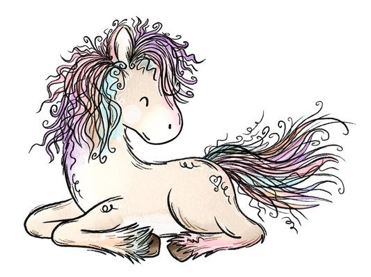 Bügelbild Regenbogenpony