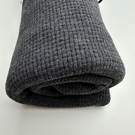 Waffle knit "Dark grey mottled" (W:150cm H:50cm)