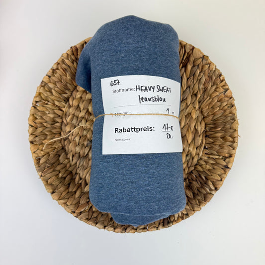 0,7m Heavy Sweat Jeansblau | Rest