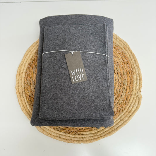 Starter-Paket große Projekte "French Terry Dunkelgrau meliert"