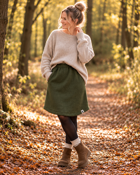 Merino-Rock Oliv (lang) | Fix&Fertig