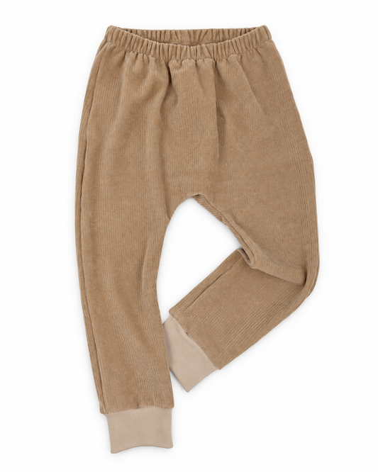 Baggypants Cordjersey Beige | Fix&Fertig