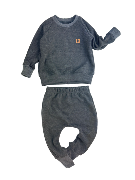 Cozy Set „Dunkelgrau“ Gr. 74/80 – Fix&Fertig