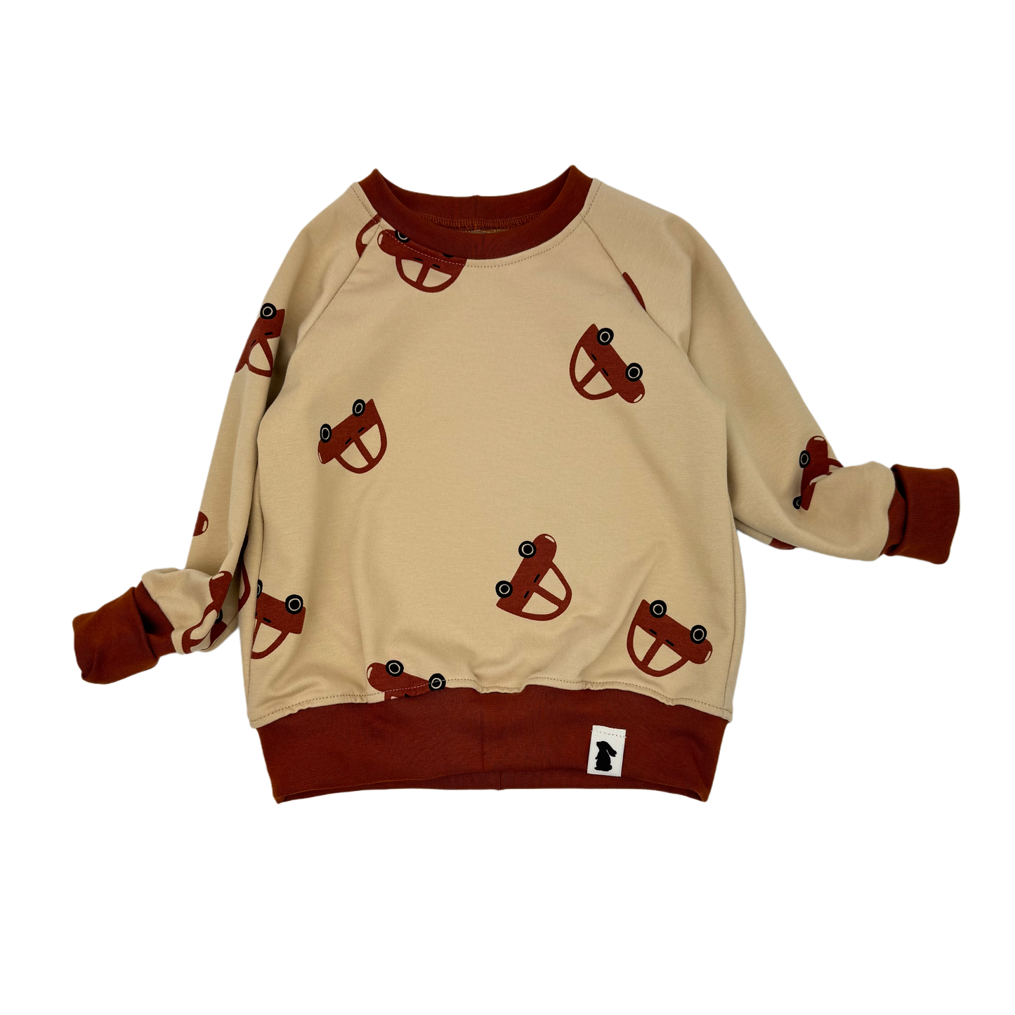 Raglan-Sweater „Raglan-Sweater „Auto Kupferrot“ – Fix&Fertig