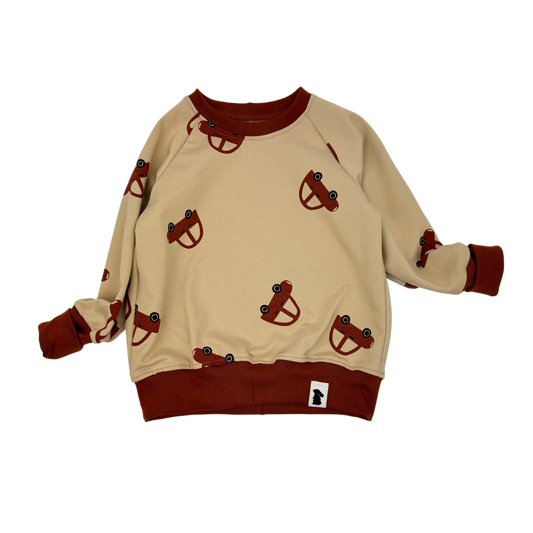 Raglan-Sweater „Raglan-Sweater „Auto Kupferrot“ – Fix&Fertig