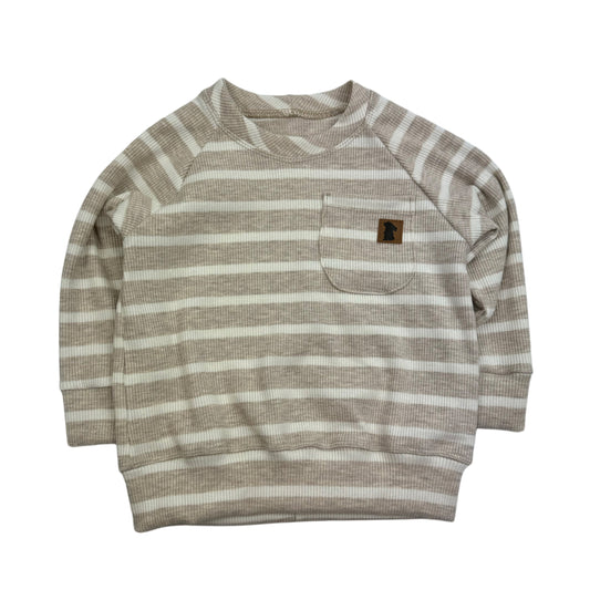 Raglan-Sweater "Big Stripes Beige" Gr. 116