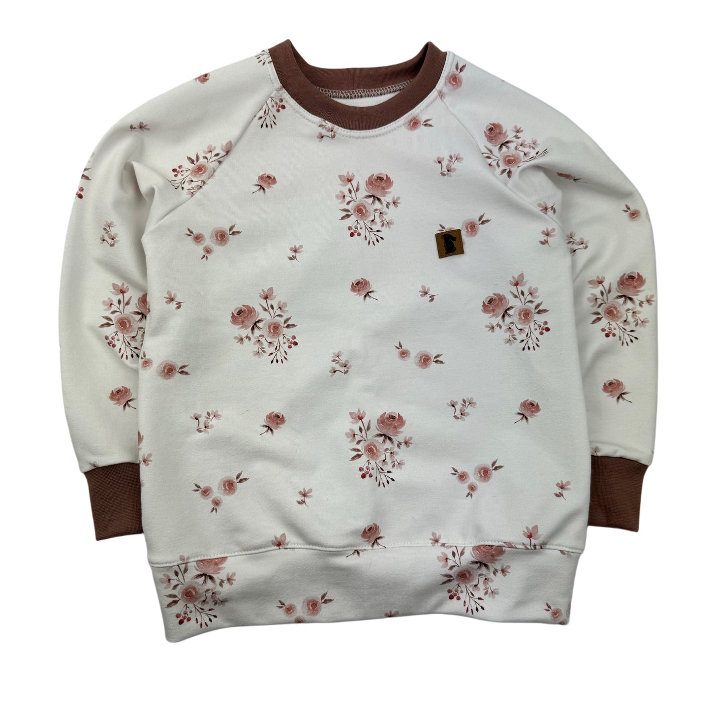 Raglan-Sweater "FrenchTerry Roses" Gr. 116