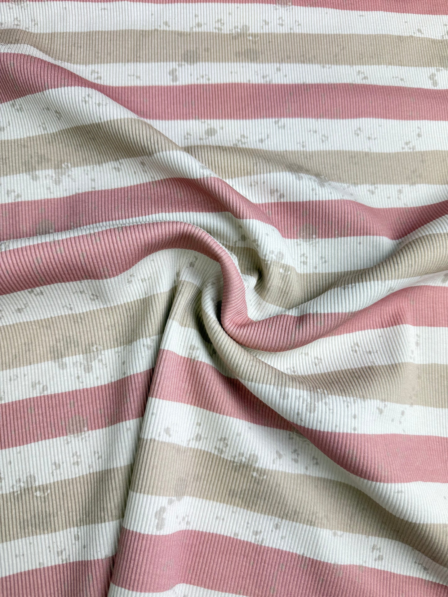 Ribjersey Stripes Altrosa (Bio)
