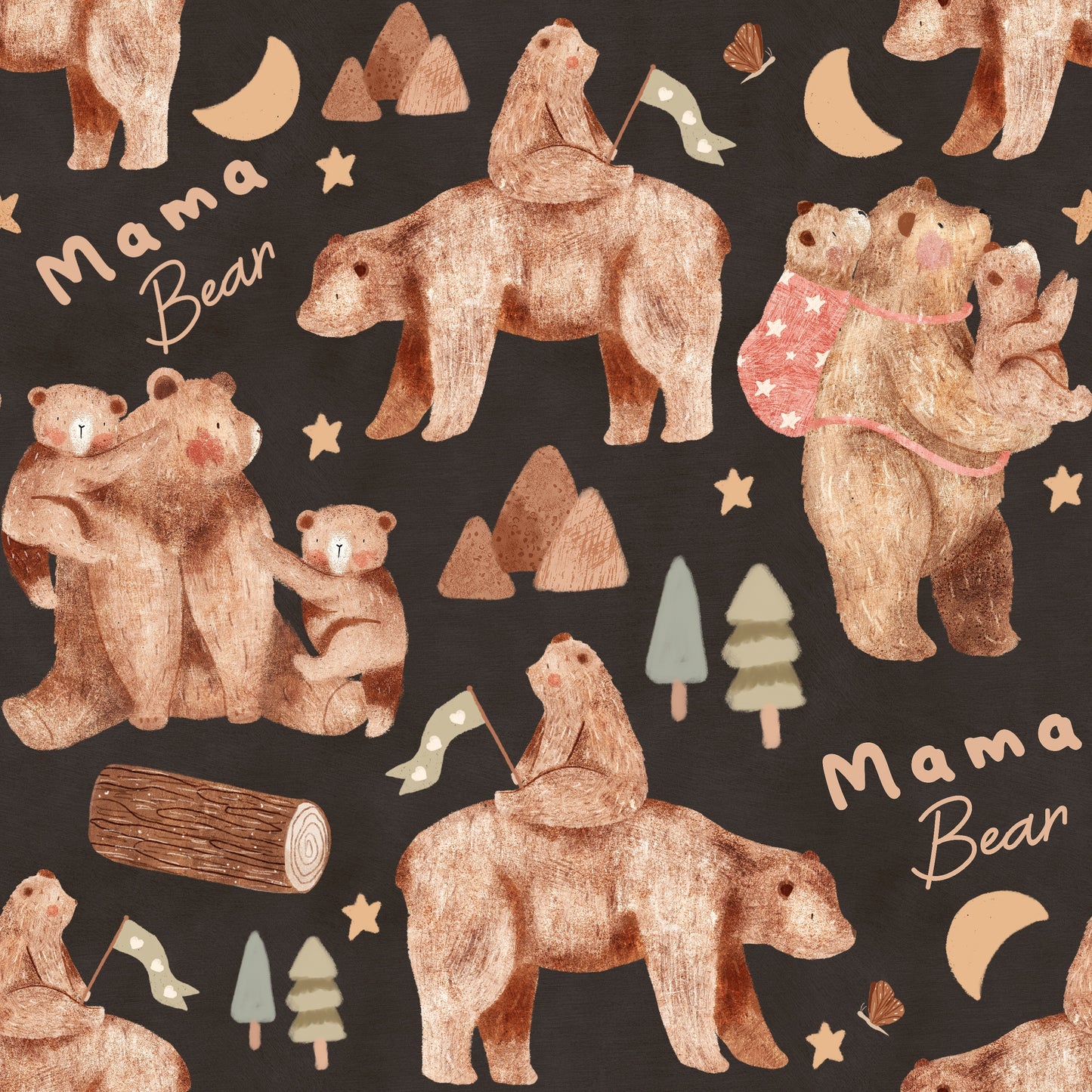 French Terry „Mama-Bär“ (Bio