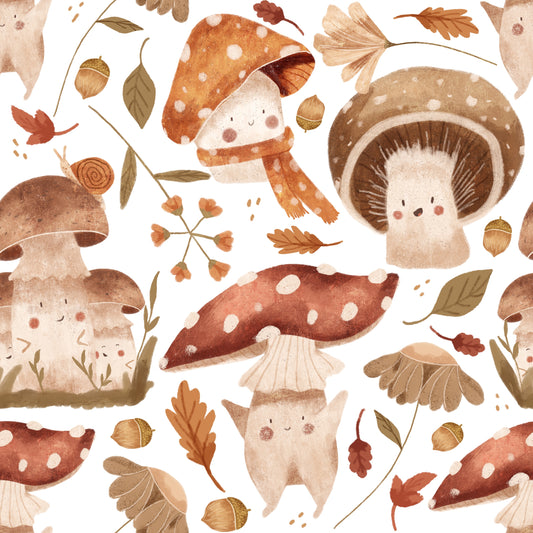 French Terry „Mushrooms“ (Bio)