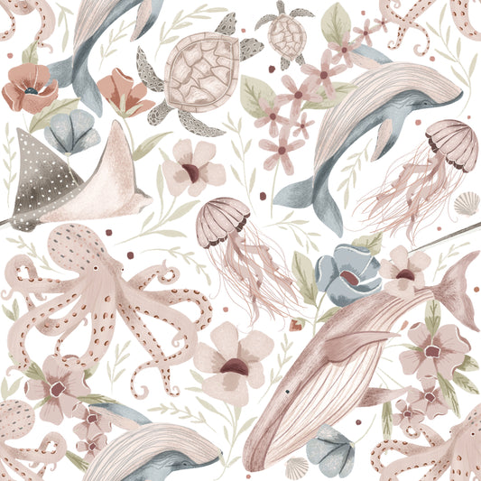 French Terry „Sea-Life Petrol (Bio)