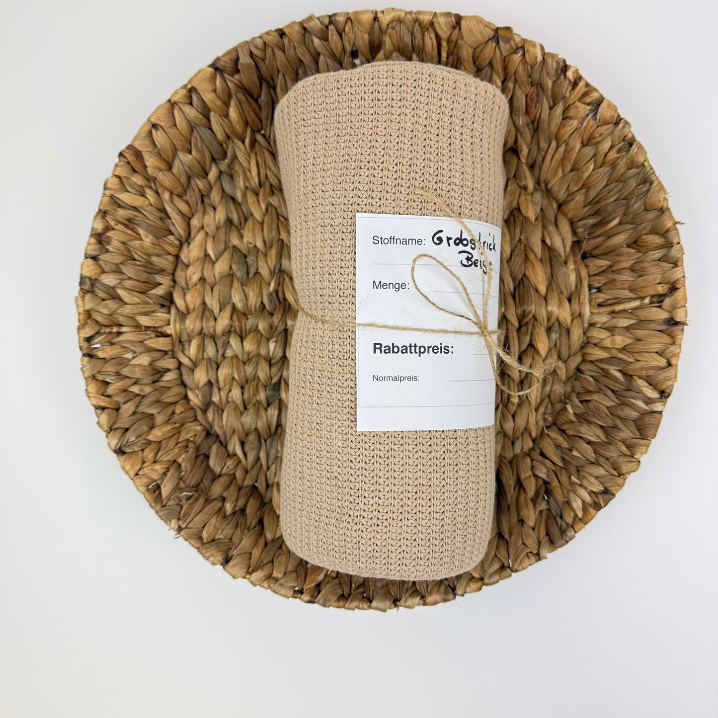 0,7 m Grobstrick Beige  | Rest