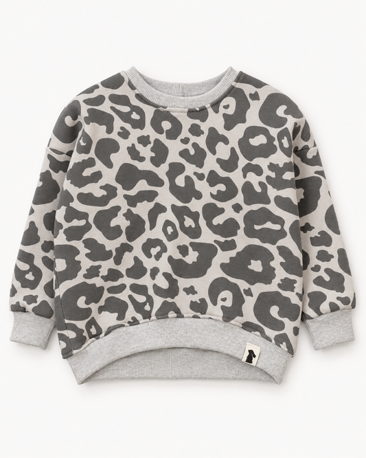 Oversized-Sweater Leo Grau Damen & Kinder | Fix&Fertig