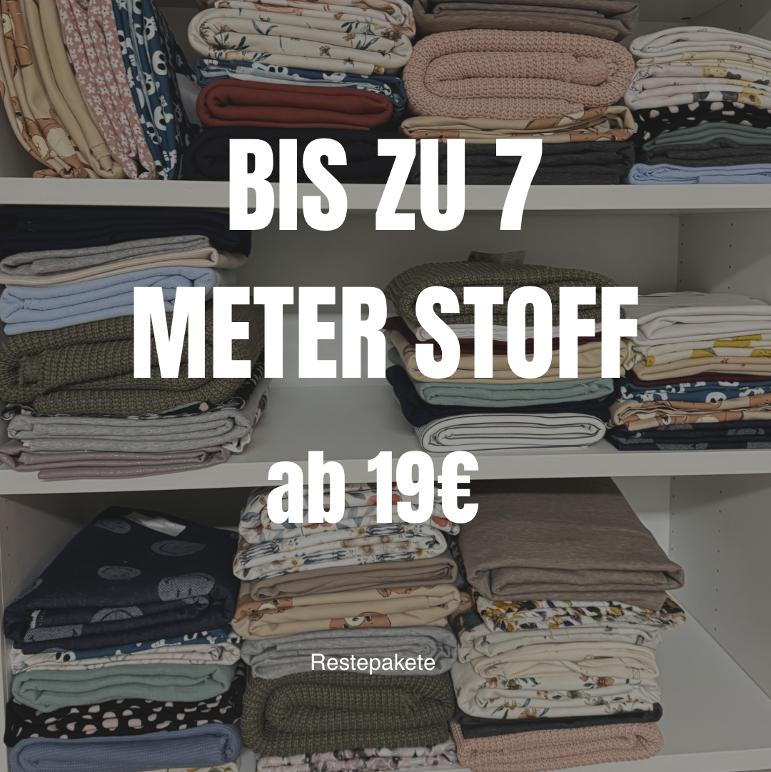Buntes Stoffpaket mit gemischten Resten – Jersey, Musselin und Bündchen von by_fraleli