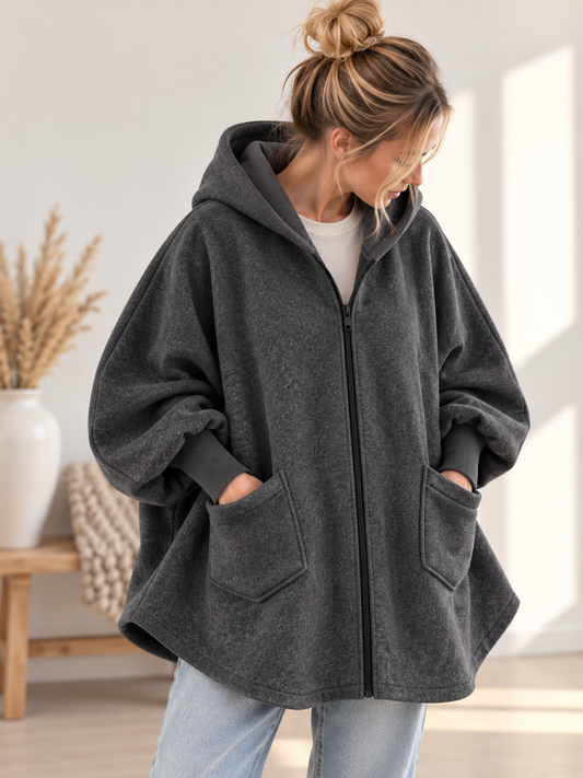 Fleececape Damen Dunkelgrau | Fix&Fertig