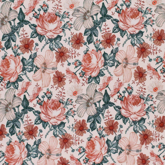 Ribjersey „English Garden Rose“
