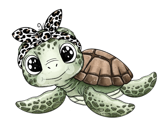 Bügelbild Schildkröte Leo