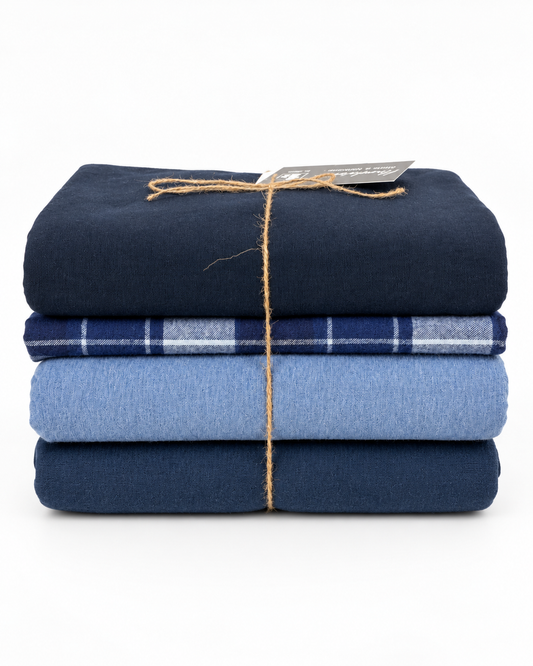 Stoffpaket | Karo Blau