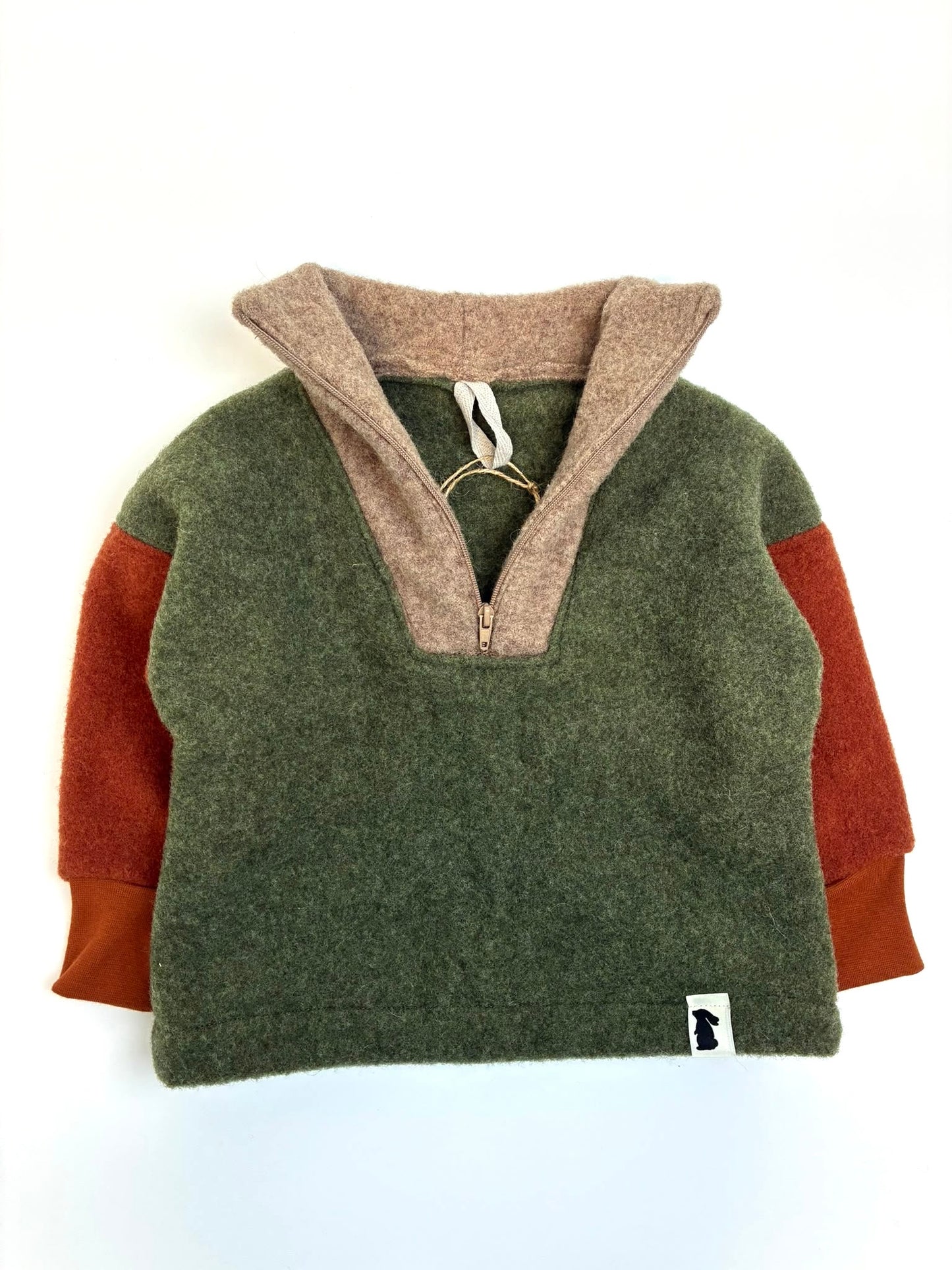 Wollfleece Troyer - Kupfer/Khaki | Fix&Fertig