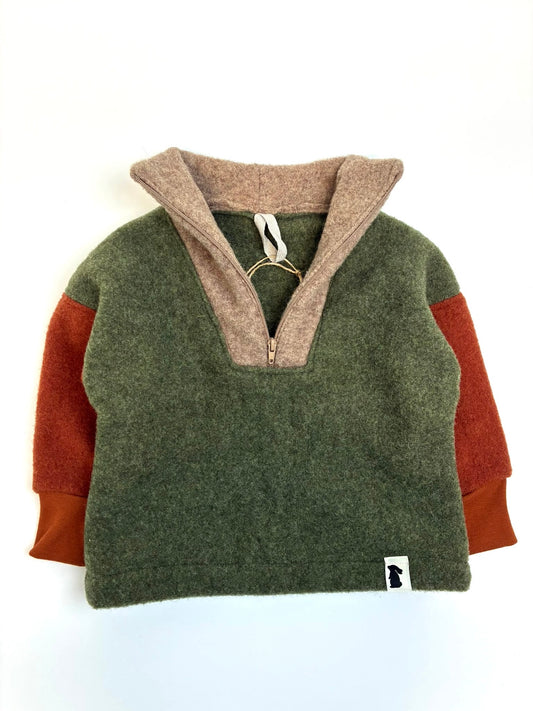 Wollfleece Troyer - Kupfer/Khaki | Fix&Fertig