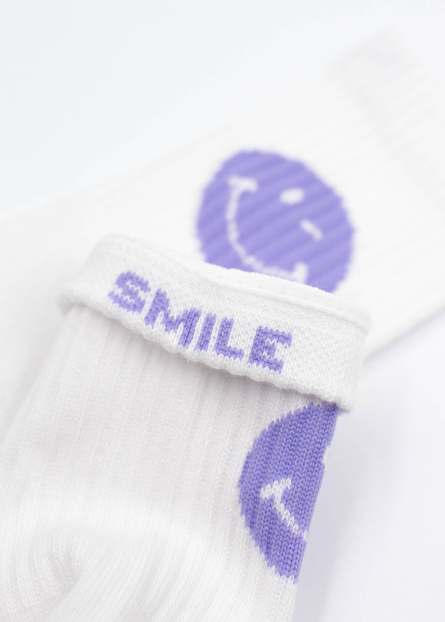 Socken Smiley - Flieder