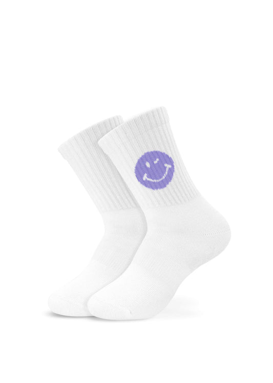 Socken Smiley - Flieder