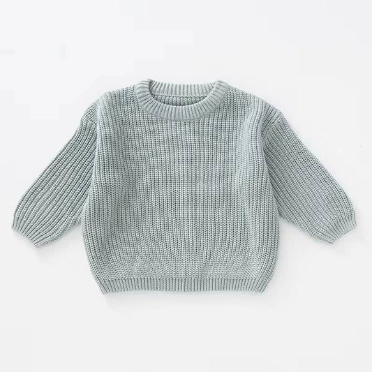 Strickpullover Rauchblau