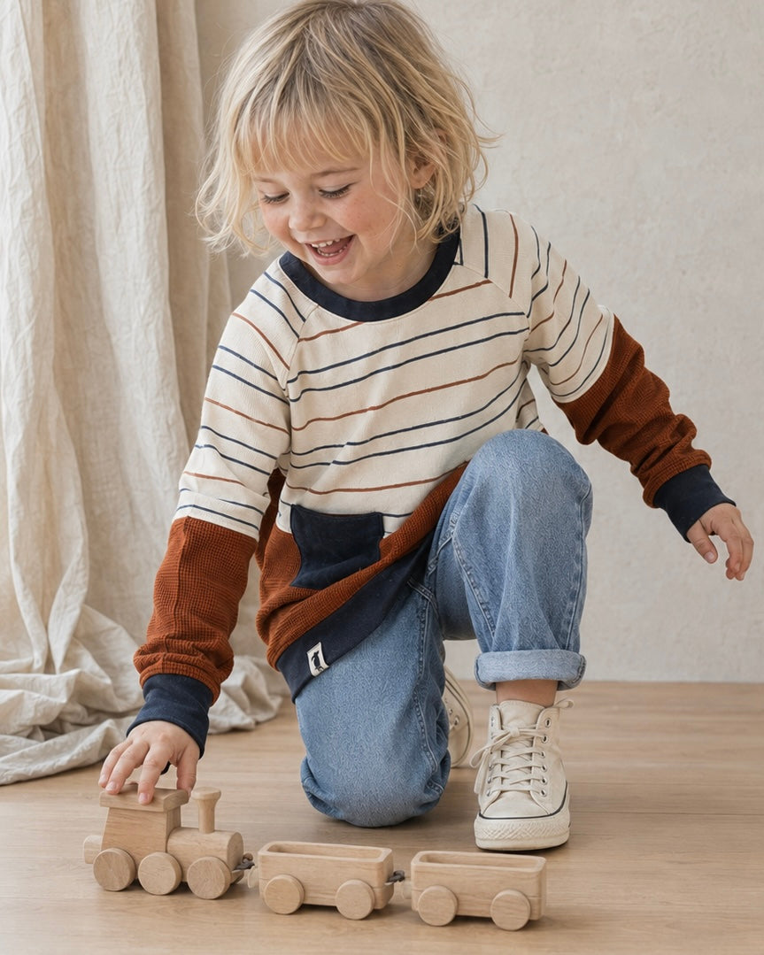 Mini-Me Sweater Colourblock | Kinder & Damen