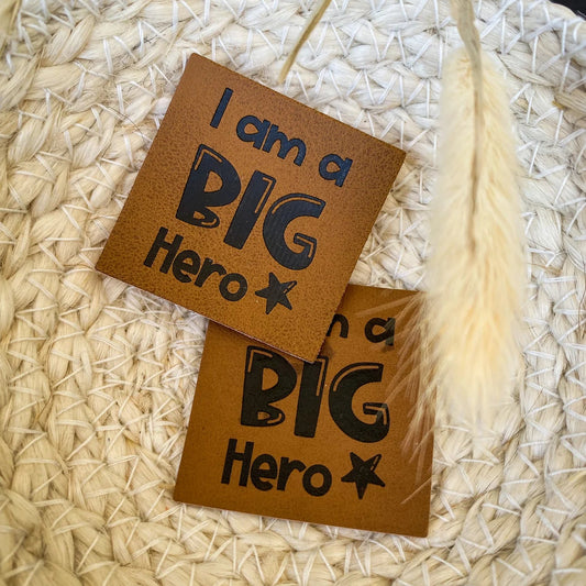 Kunstlederlabel I am big hero