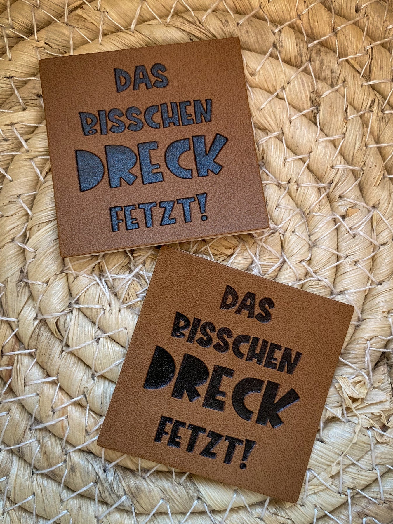 Kunstlederlabel Das bisschen Dreck fetzt!