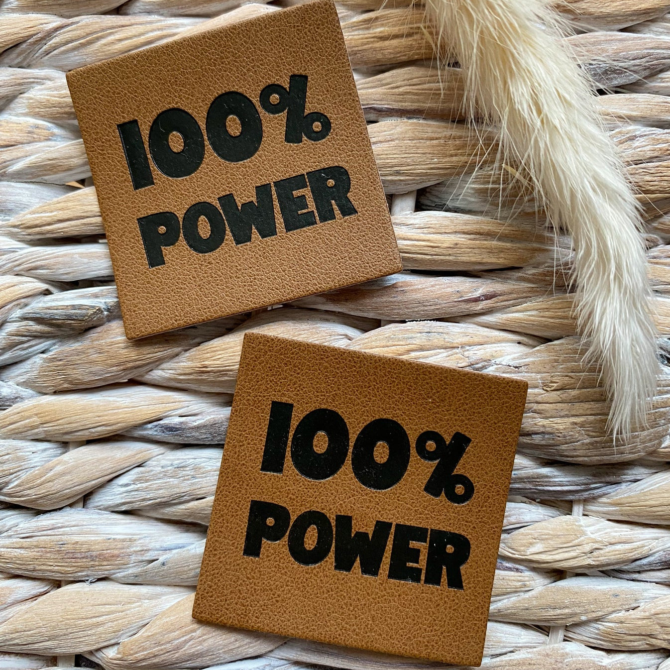 Kunstlederlabel 100% POWER