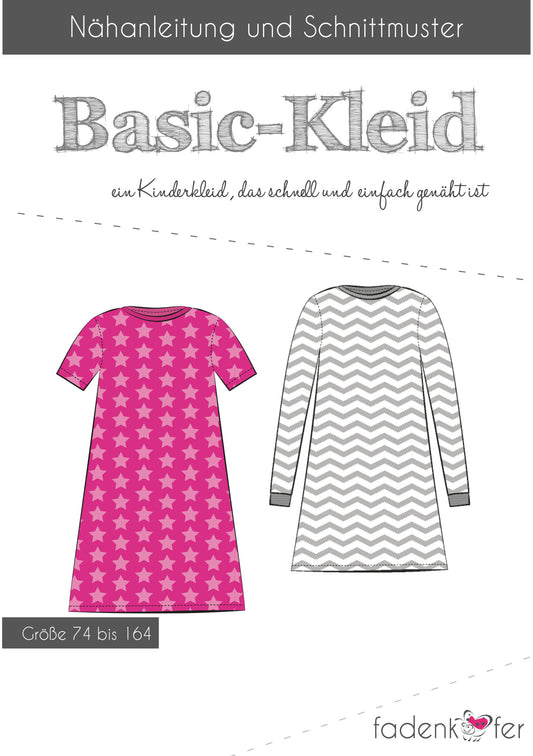 Fadenkäfer "Basic-Kleid Kinder" (Papierschnittmuster)